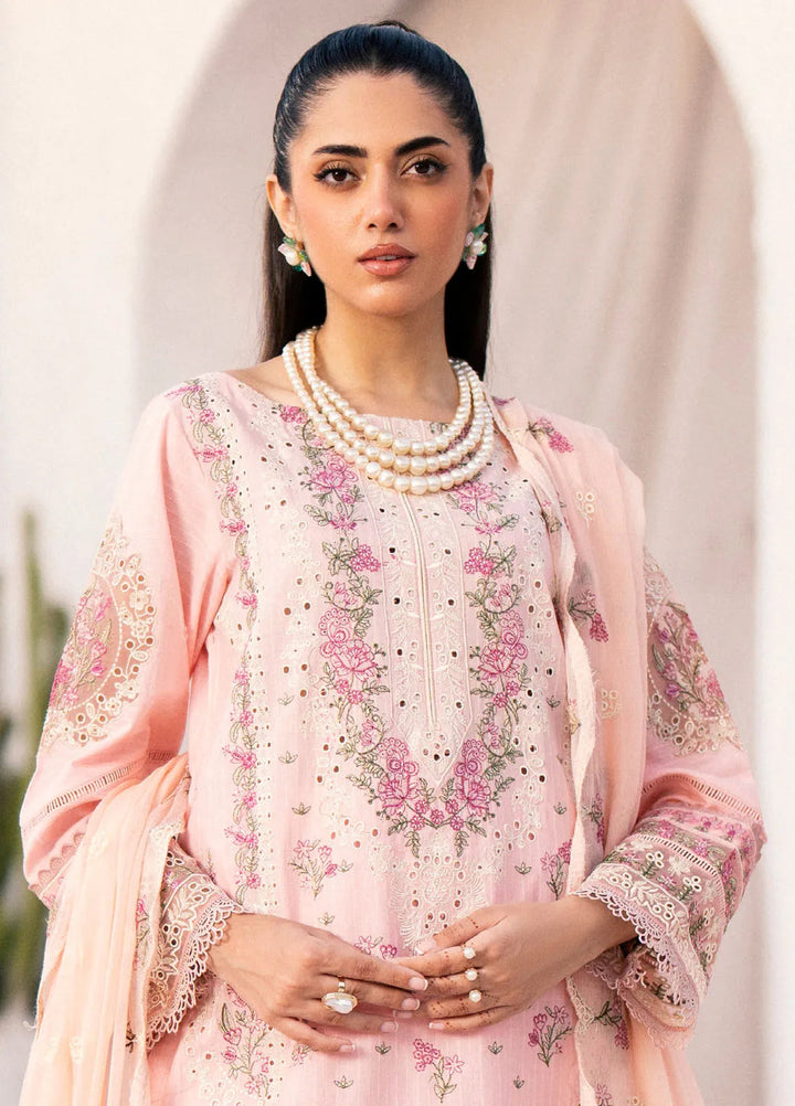 Mellisa By Emaan Adeel Embroidered Lawn Suit Unstitched 3 Piece EA24M ME-09 Rhea - Summer Collection