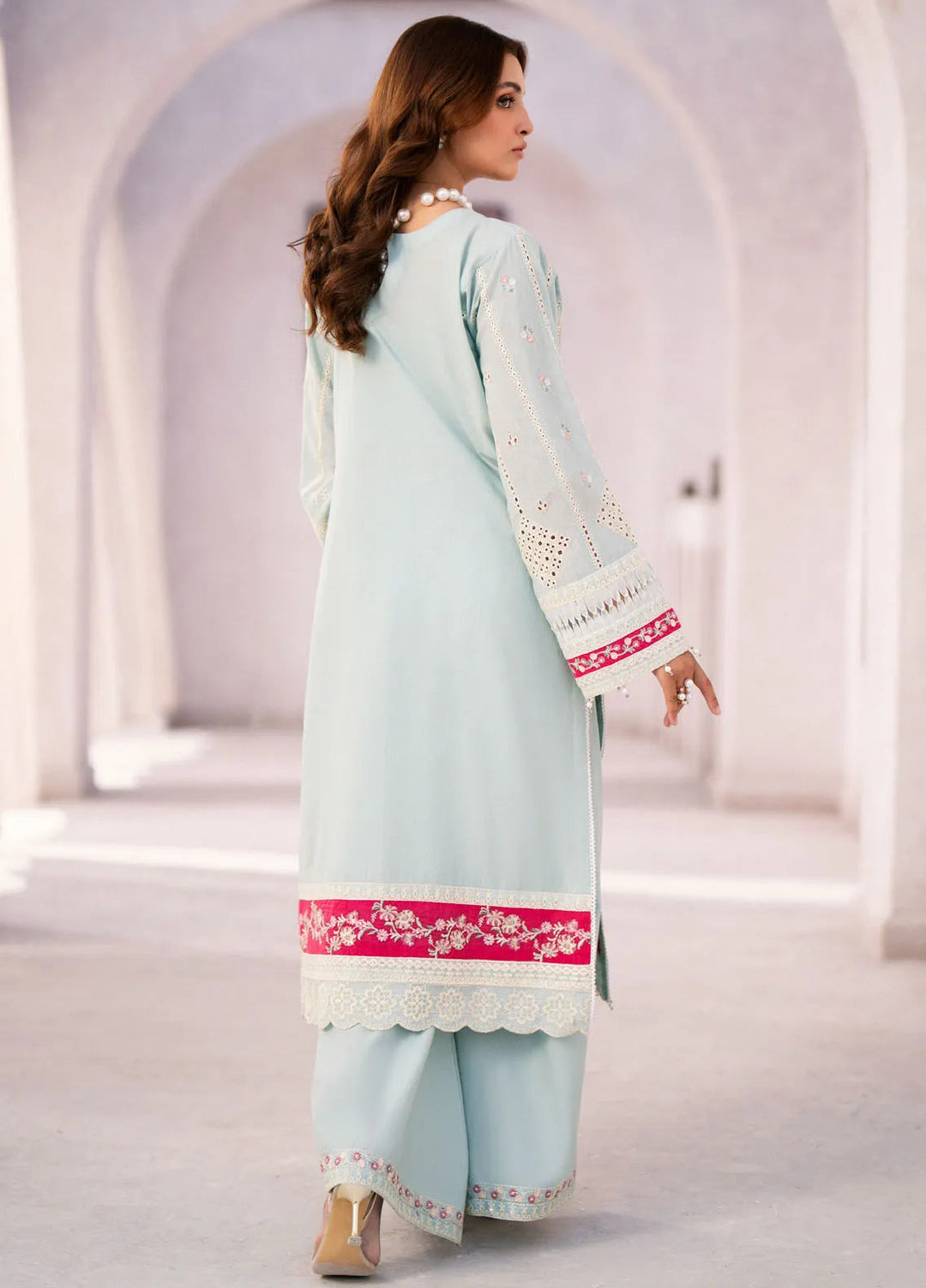 Mellisa By Emaan Adeel Embroidered Lawn Suit Unstitched 3 Piece EA24M ME-10 Brie - Summer Collection