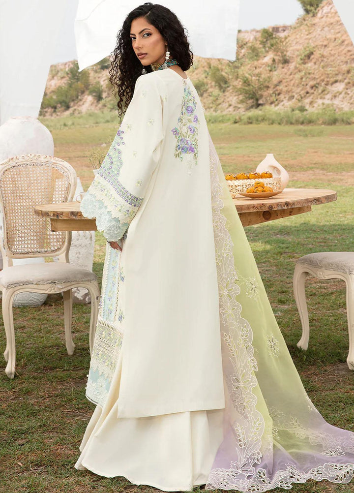 Mem Saab By Bin Ilyas Embroidered Lawn Suits Unstitched 3 Piece BI23MS 711-A - Luxury Collection