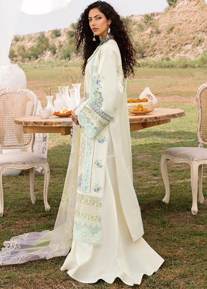 Mem Saab By Bin Ilyas Embroidered Lawn Suits Unstitched 3 Piece BI23MS 711-A - Luxury Collection