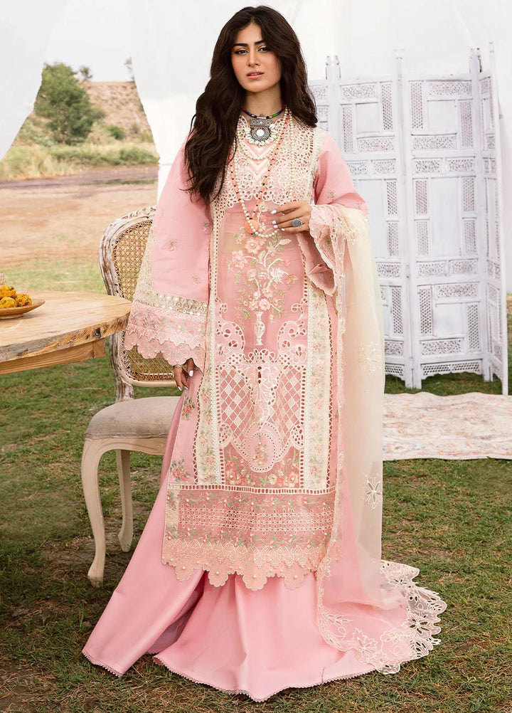 Mem Saab By Bin Ilyas Embroidered Lawn Suits Unstitched 3 Piece BI23MS 711-B - Luxury Collection