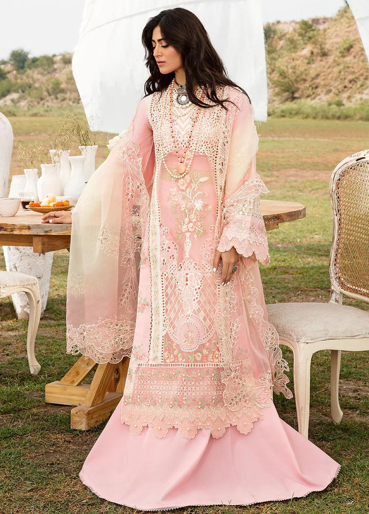 Mem Saab By Bin Ilyas Embroidered Lawn Suits Unstitched 3 Piece BI23MS 711-B - Luxury Collection