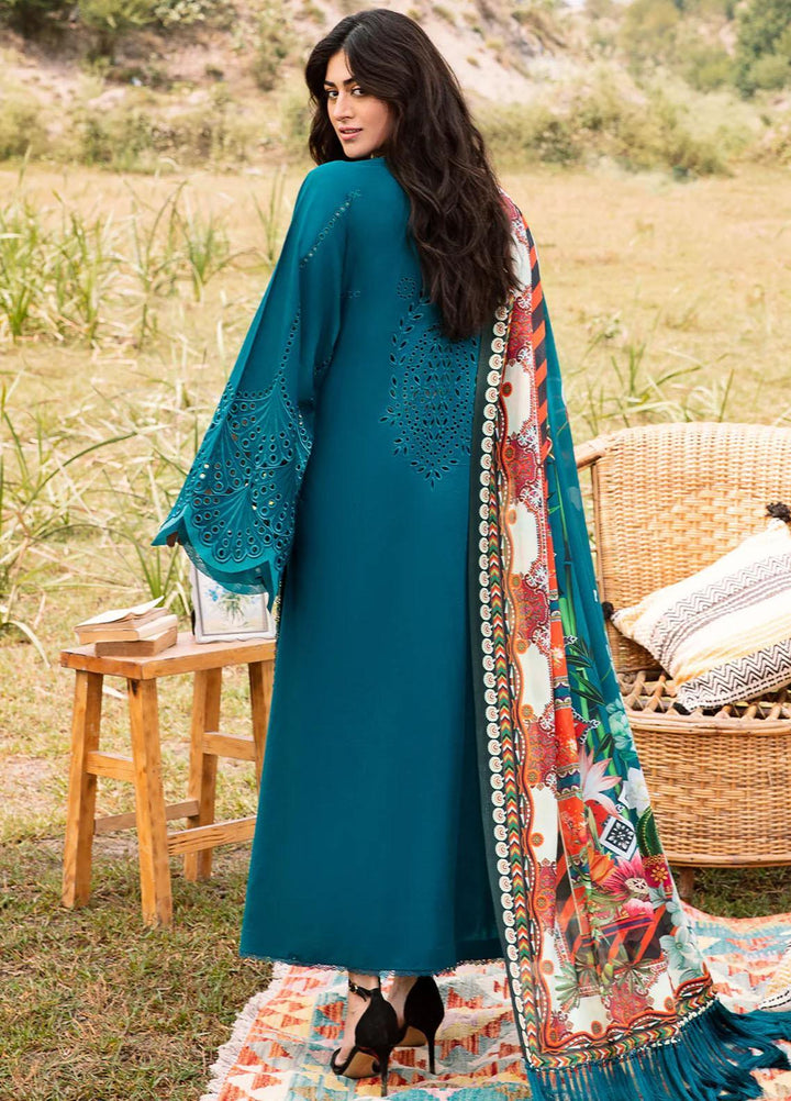 Mem Saab By Bin Ilyas Embroidered Lawn Suits Unstitched 3 Piece BI23MS 712-A - Luxury Collection