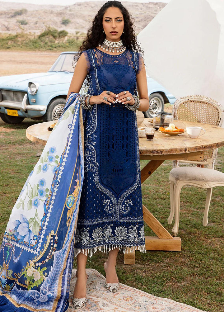 Mem Saab By Bin Ilyas Embroidered Organza Suits Unstitched 3 Piece BI23MS 713-B - Luxury Collection