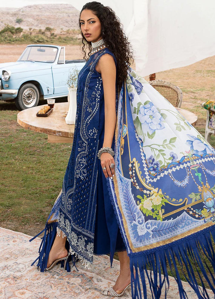 Mem Saab By Bin Ilyas Embroidered Organza Suits Unstitched 3 Piece BI23MS 713-B - Luxury Collection