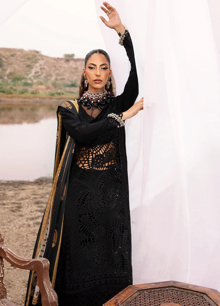 Mem Saab By Bin Ilyas Embroidered Lawn Suits Unstitched 3 Piece BI23MS 714-B - Luxury Collection