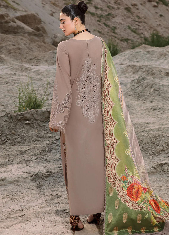 Mem Saab By Bin Ilyas Embroidered Lawn Suits Unstitched 3 Piece BI23MS 715-B - Luxury Collection