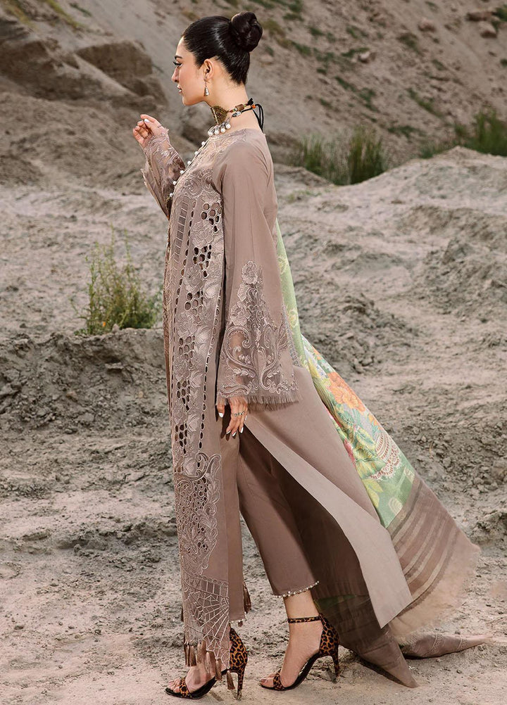 Mem Saab By Bin Ilyas Embroidered Lawn Suits Unstitched 3 Piece BI23MS 715-B - Luxury Collection