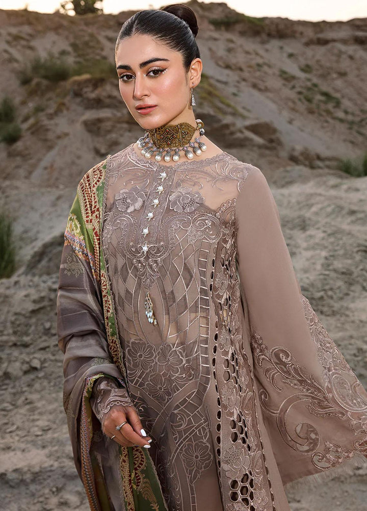 Mem Saab By Bin Ilyas Embroidered Lawn Suits Unstitched 3 Piece BI23MS 715-B - Luxury Collection