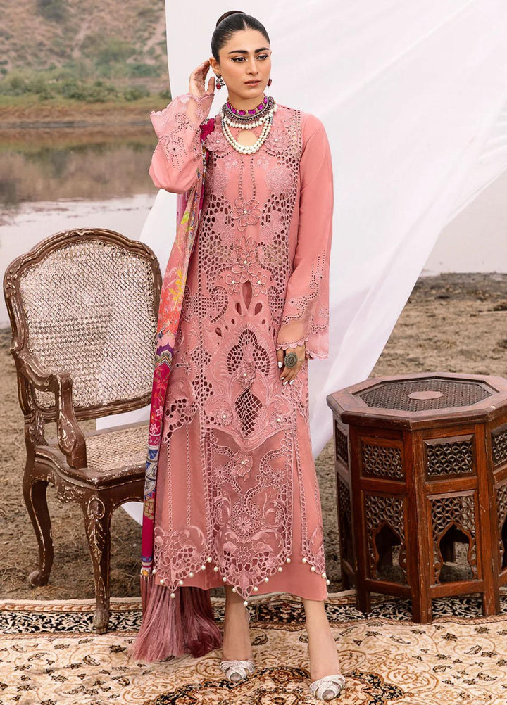 Mem Saab By Bin Ilyas Embroidered Lawn Suits Unstitched 3 Piece BI23MS 716-A - Luxury Collection