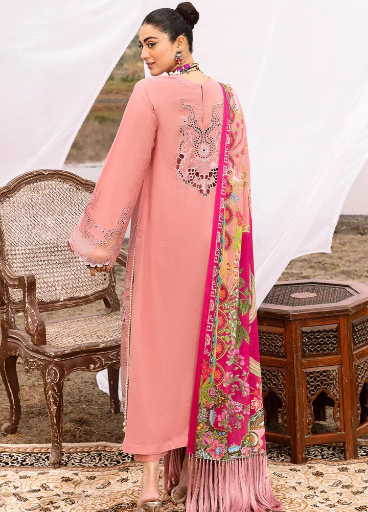 Mem Saab By Bin Ilyas Embroidered Lawn Suits Unstitched 3 Piece BI23MS 716-A - Luxury Collection