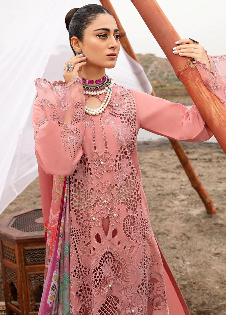 Mem Saab By Bin Ilyas Embroidered Lawn Suits Unstitched 3 Piece BI23MS 716-A - Luxury Collection