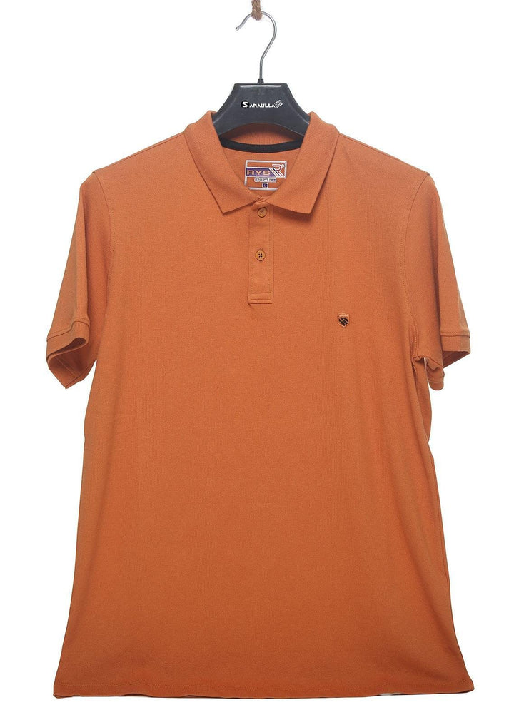 Sanaulla Exclusive Range Cotton Casual Men T-Shirts -  3627 Orange