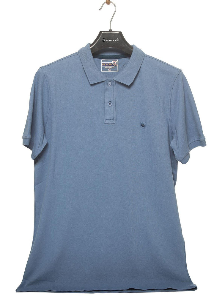 Sanaulla Exclusive Range Cotton Casual T-Shirts for Men -  3627 Sky Blue