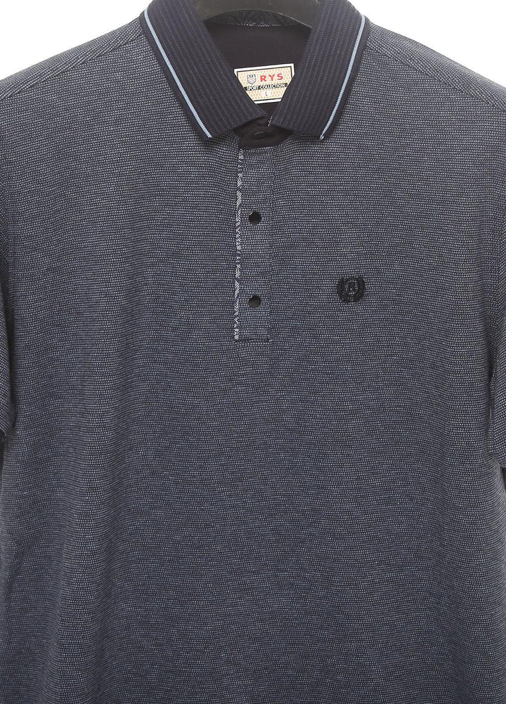 Sanaulla Exclusive Range Cotton Casual Men T-Shirts -  5176 Blue