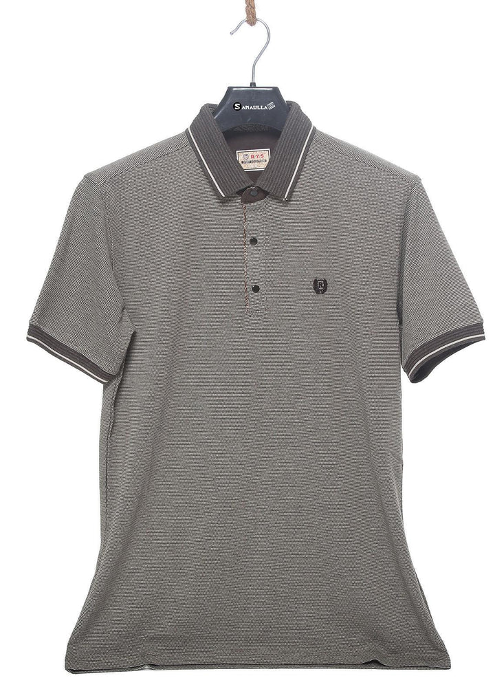 Sanaulla Exclusive Range Cotton Casual T-Shirts for Men -  5176 Light Grey