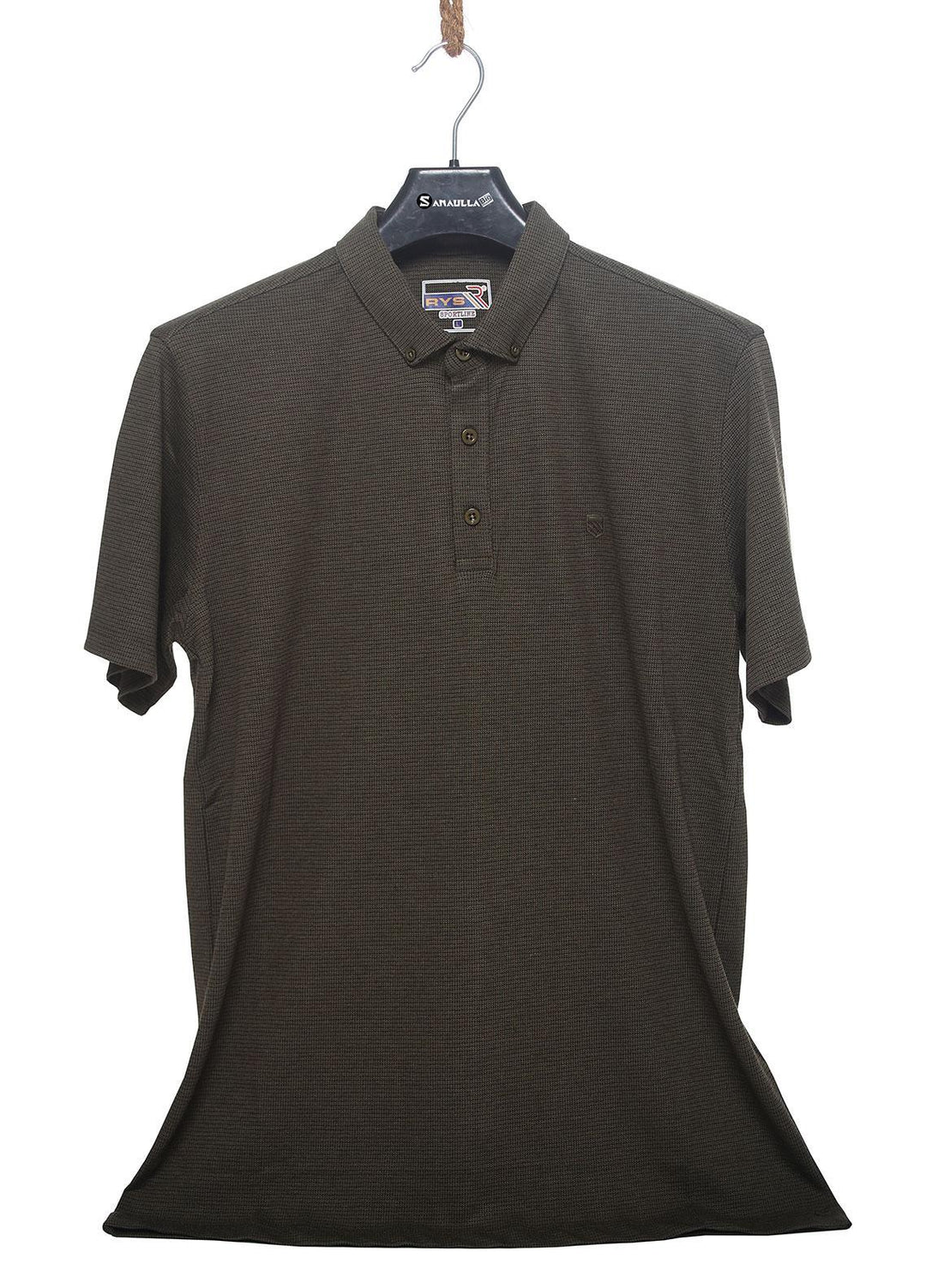 Sanaulla Exclusive Range Cotton Casual Men T-Shirts -  5201 Dark Green