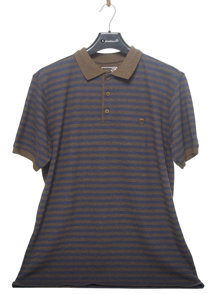 Sanaulla Exclusive Range Cotton Casual T-Shirts for Men -  5004 D-Brown