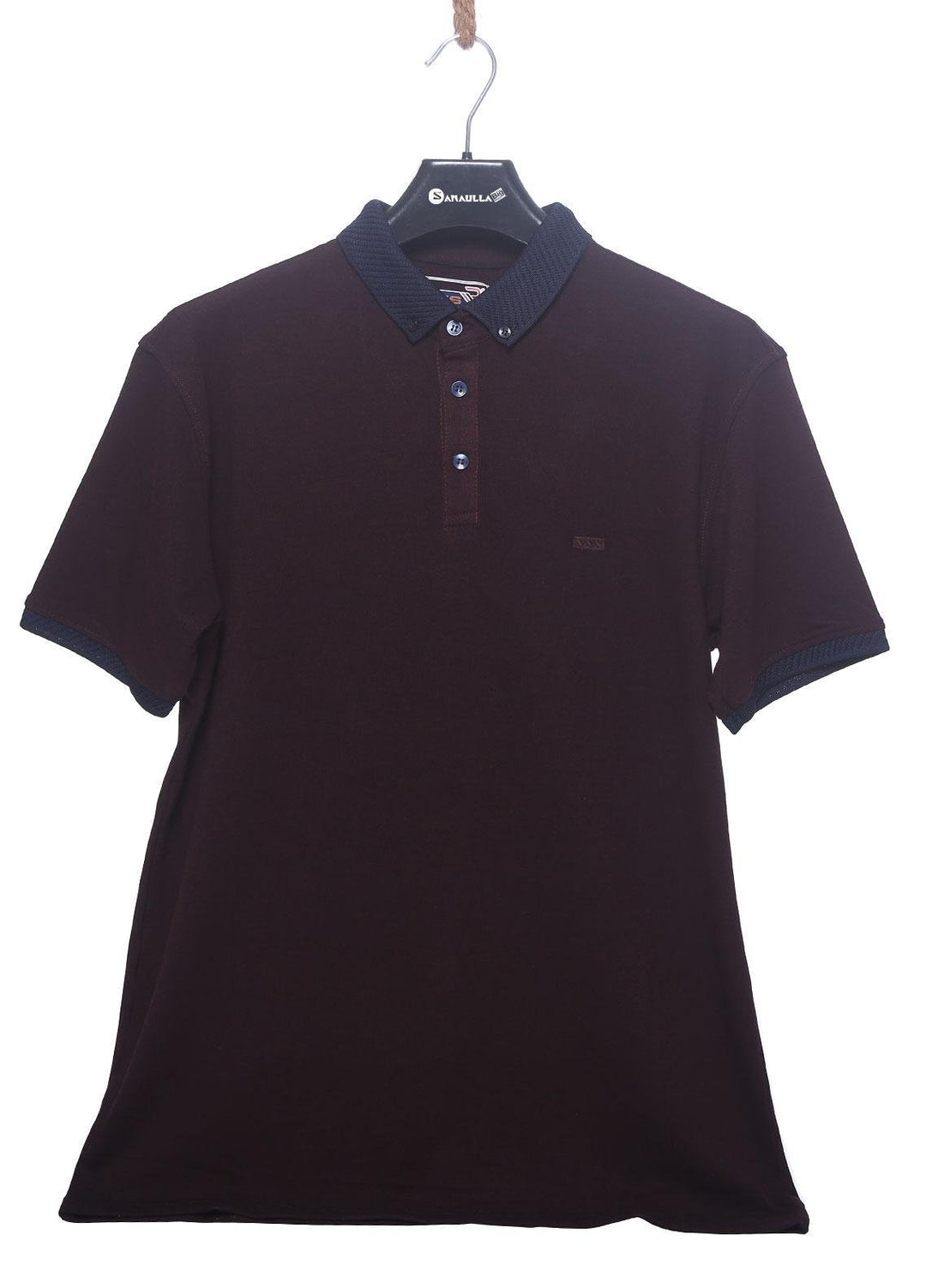 Sanaulla Exclusive Range Cotton Casual Men T-Shirts -  D-5426 Maroon