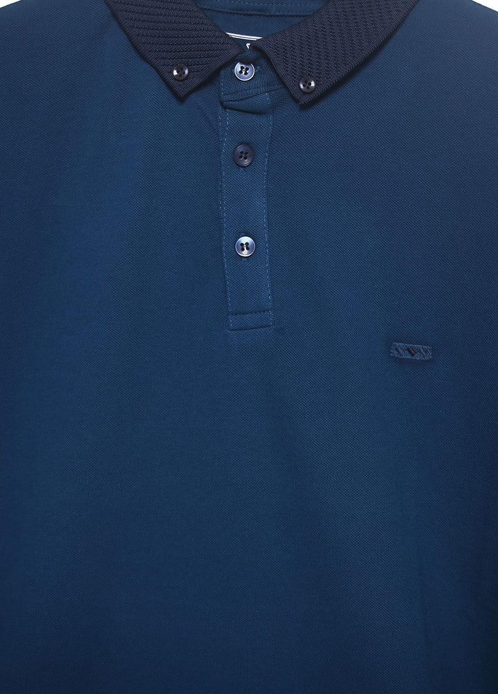 Sanaulla Exclusive Range Cotton Casual T-Shirts for Men -  D-5426 R-Blue