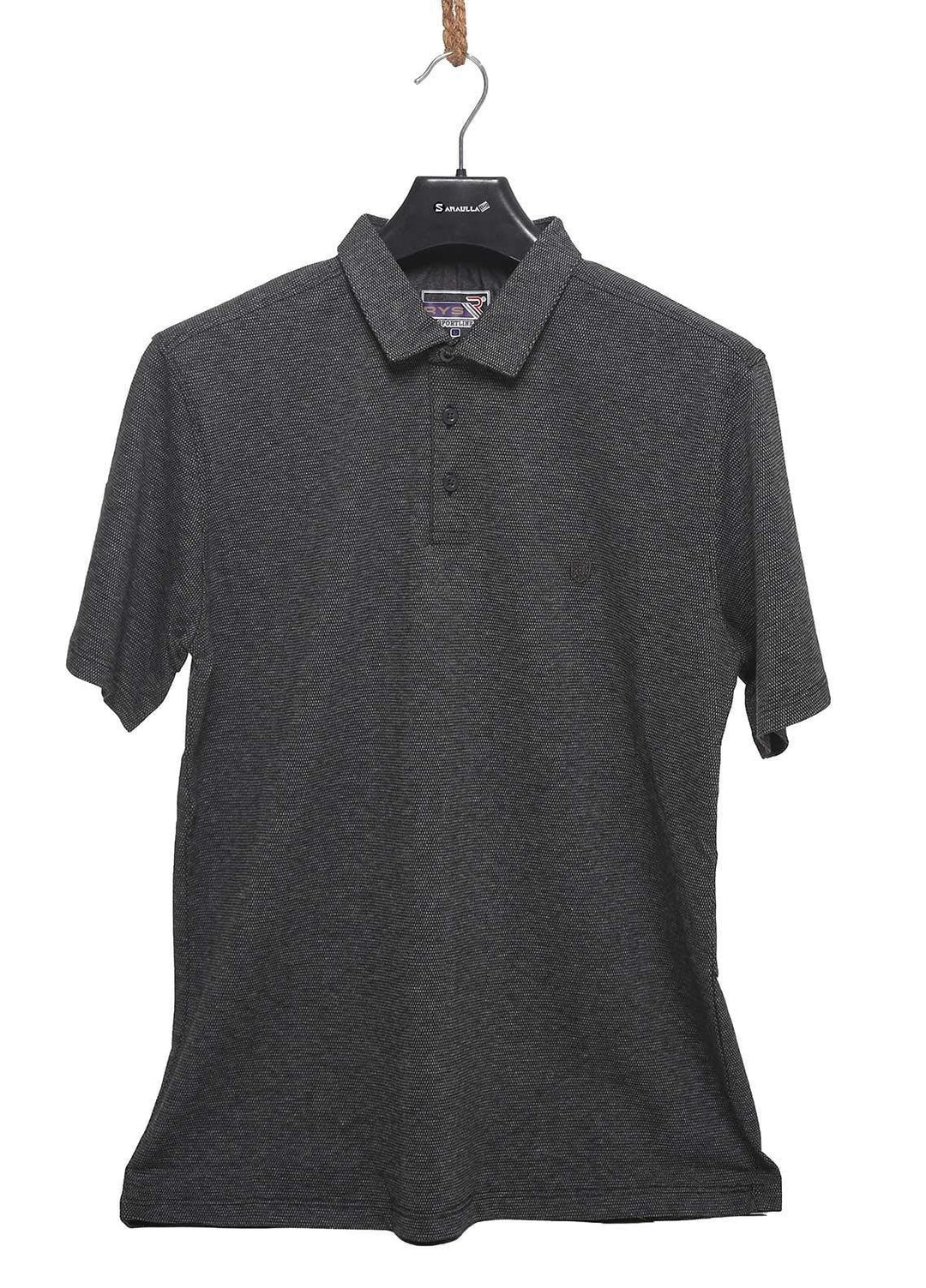 Sanaulla Exclusive Range Cotton Casual T-Shirts for Mens -  5054 Grey