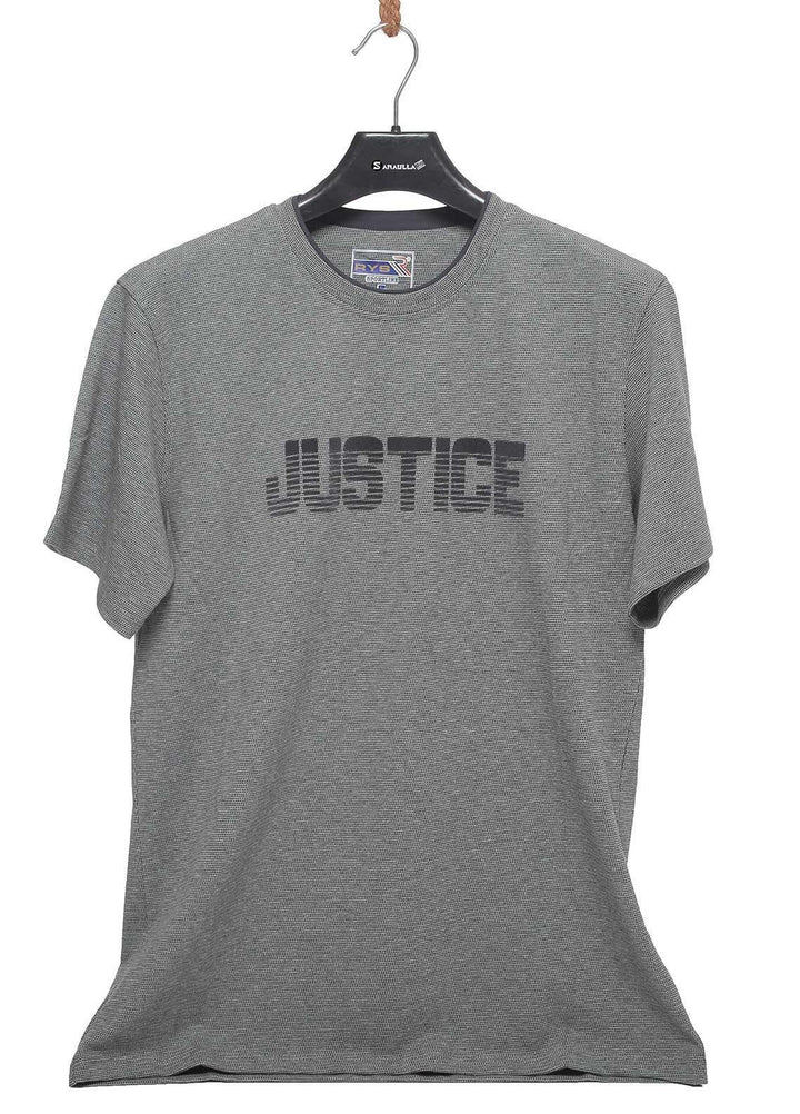 Sanaulla Exclusive Range Cotton Casual Mens T-Shirts -  5080 Grey