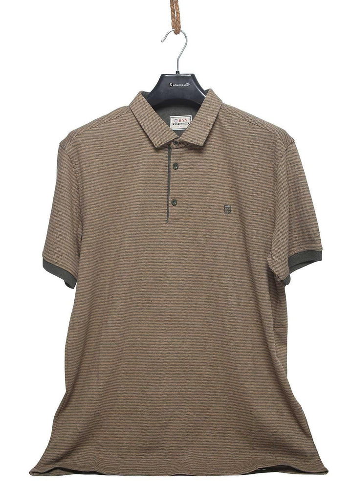Sanaulla Exclusive Range Cotton Casual Mens T-Shirts -  5087 Fawn