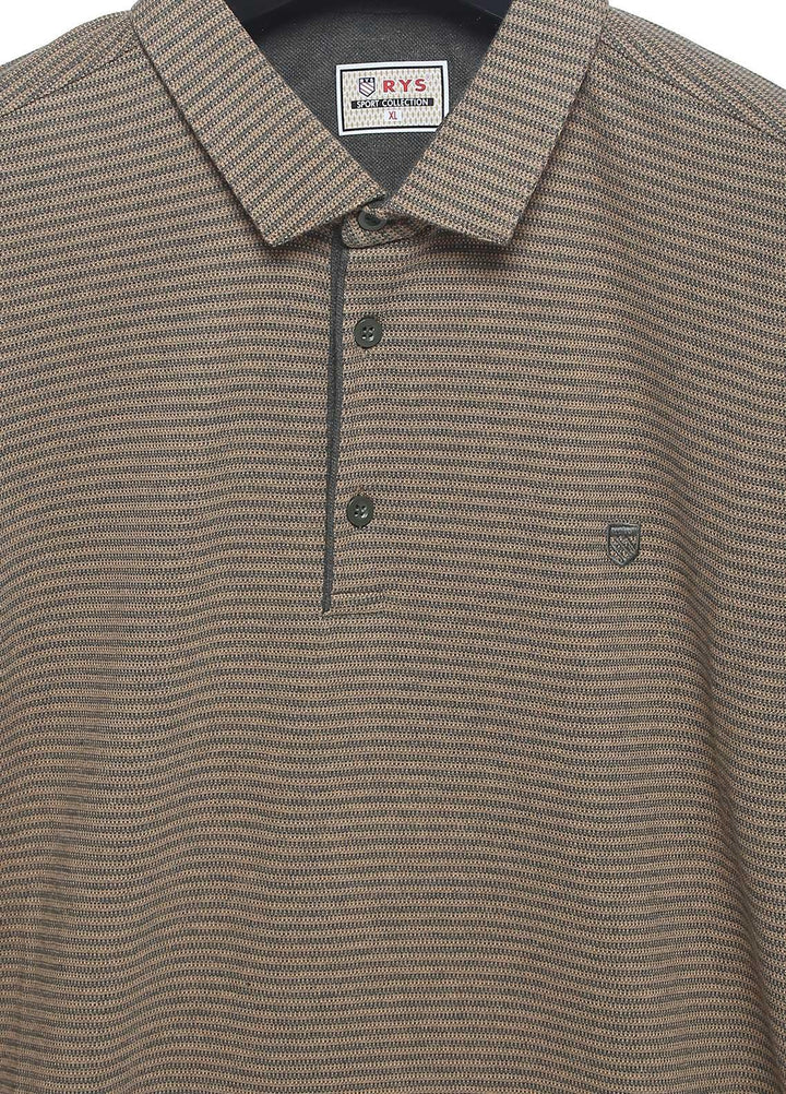 Sanaulla Exclusive Range Cotton Casual Mens T-Shirts -  5087 Fawn