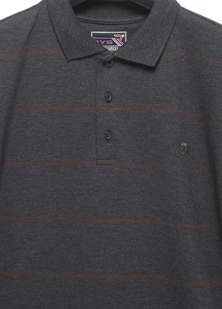 Sanaulla Exclusive Range Cotton Casual Mens T-Shirts -  5130 Dark Grey