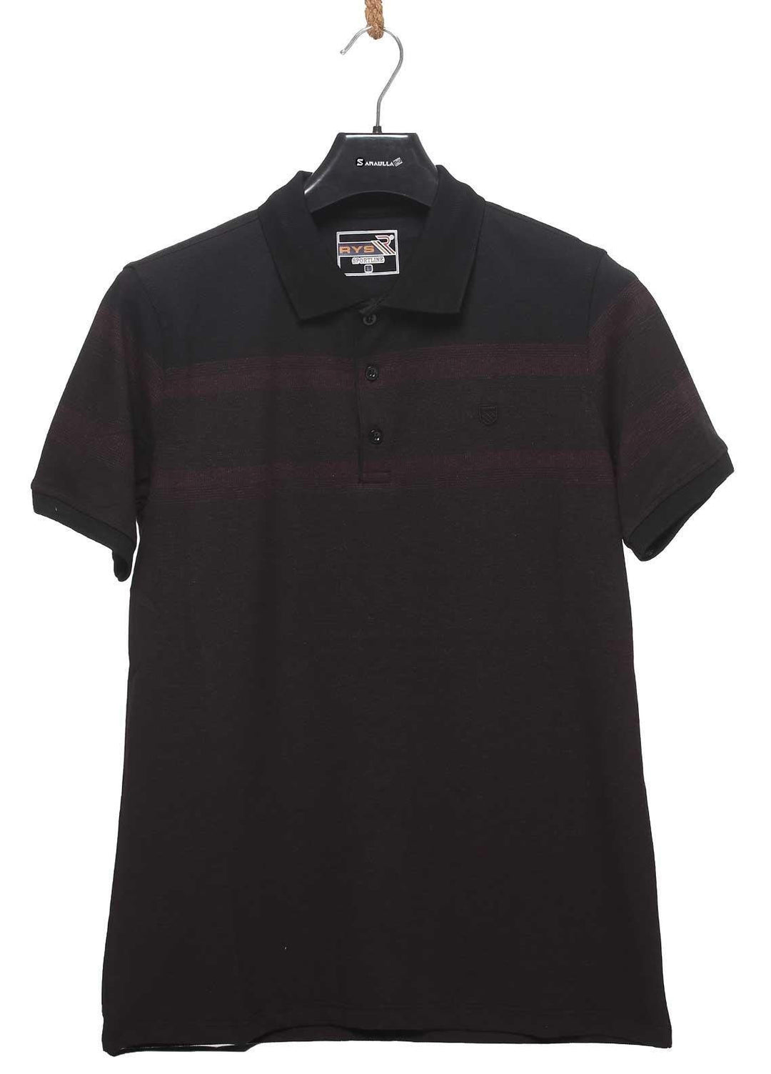 Sanaulla Exclusive Range Cotton Casual T-Shirts for Mens -  5239 Black