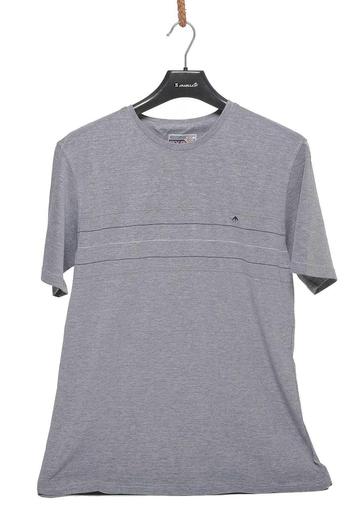 Sanaulla Exclusive Range Cotton Casual T-Shirts for Mens -  5408 Light Grey