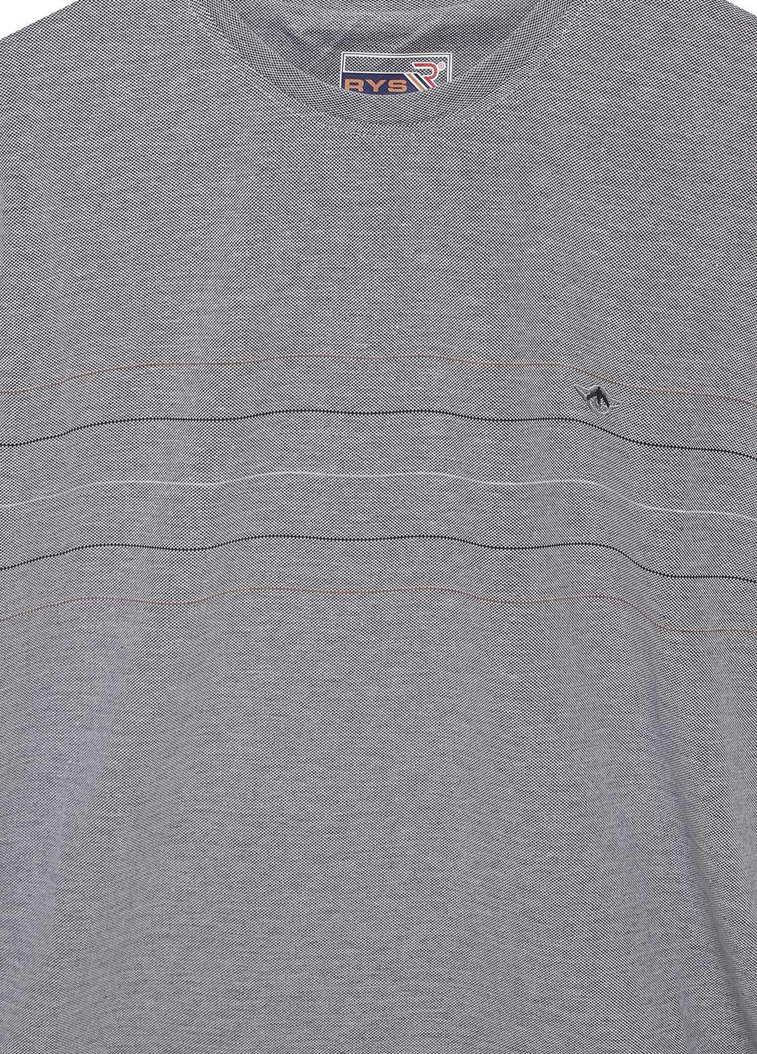 Sanaulla Exclusive Range Cotton Casual T-Shirts for Mens -  5408 Light Grey