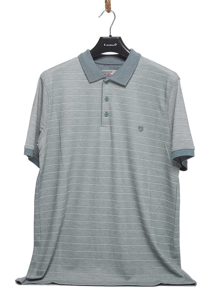 Sanaulla Exclusive Range Cotton Casual T-Shirts for Mens -  D-5287 Green