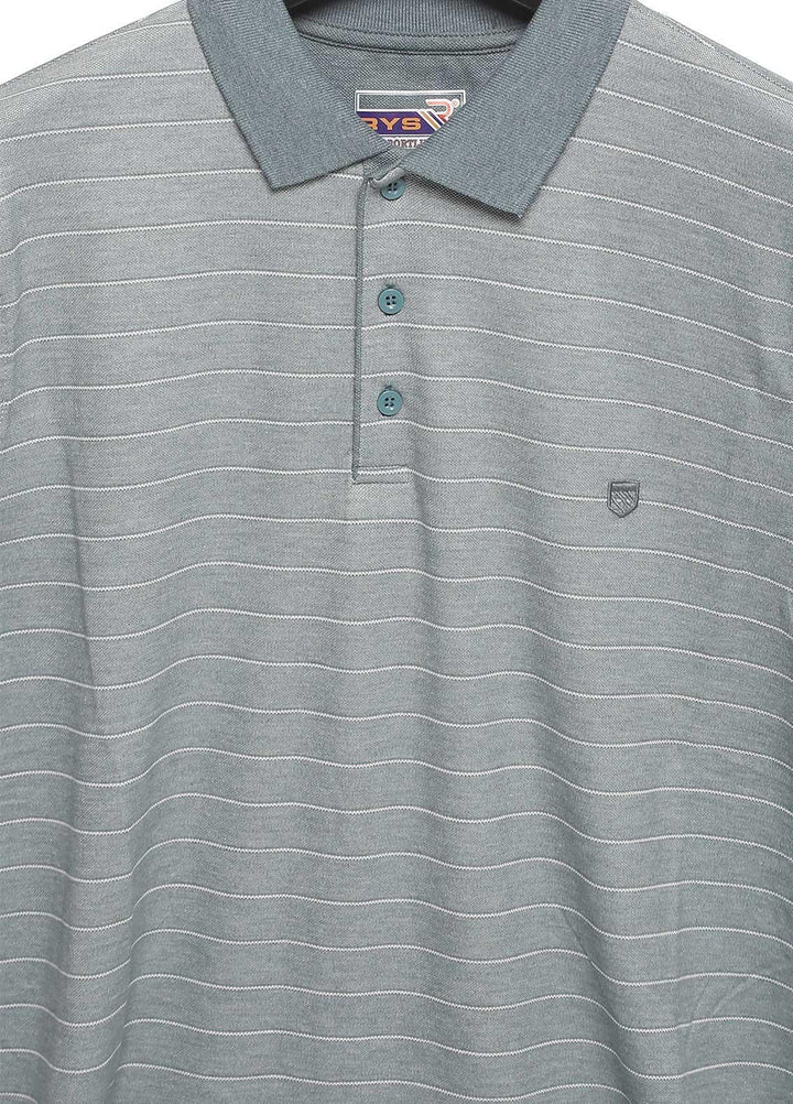 Sanaulla Exclusive Range Cotton Casual T-Shirts for Mens -  D-5287 Green