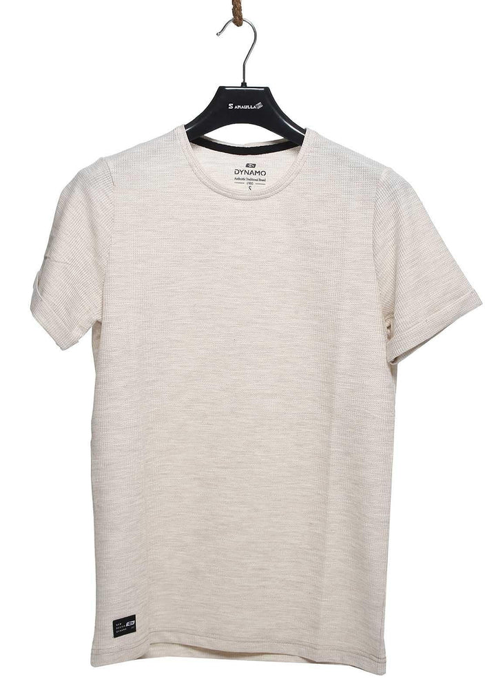 Sanaulla Exclusive Range Cotton Casual T-Shirts for Mens -  T622 Fawn