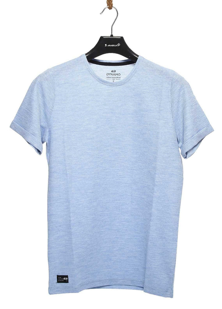 Sanaulla Exclusive Range Cotton Casual Mens T-Shirts -  T622 Sky Blue