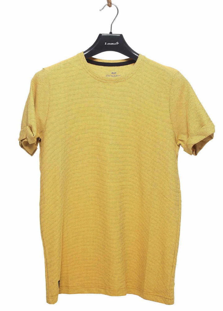 Sanaulla Exclusive Range Cotton Casual T-Shirts for Mens -  T622 Yellow