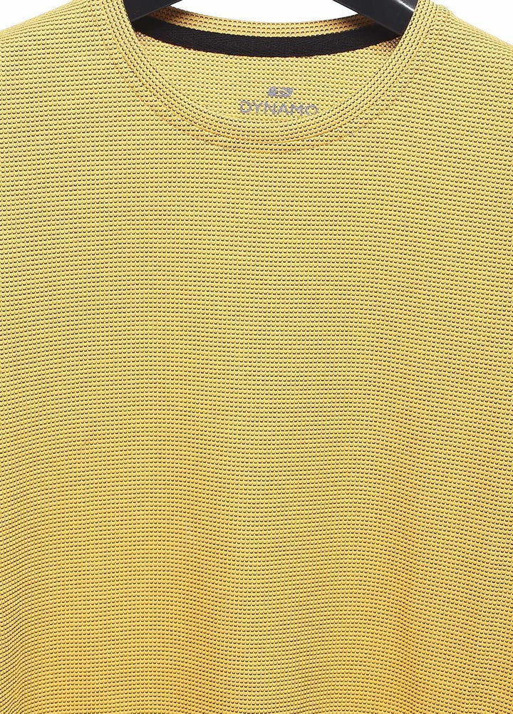 Sanaulla Exclusive Range Cotton Casual T-Shirts for Mens -  T622 Yellow