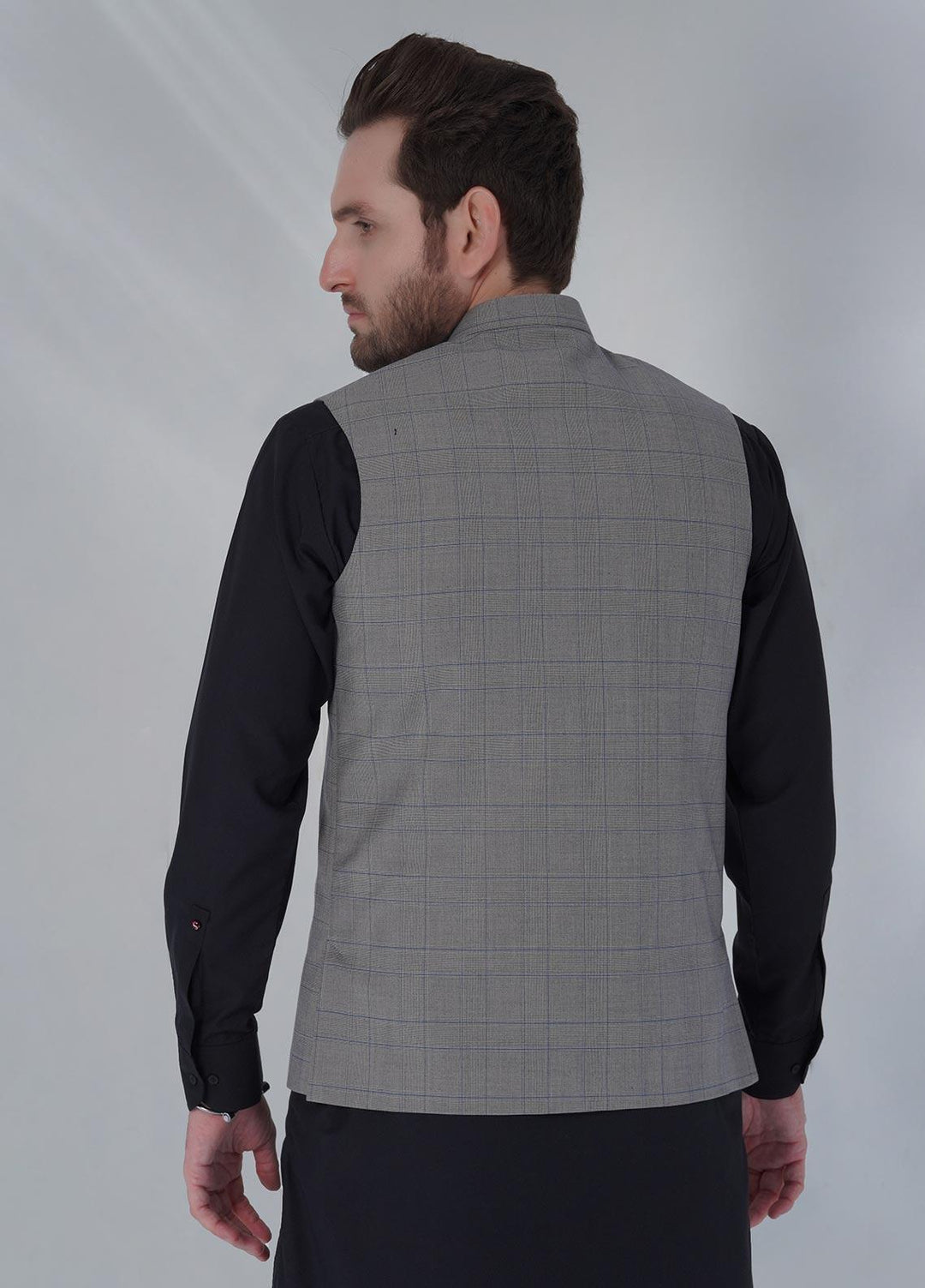 Sanaulla Exclusive Range Cotton Formal Waistcoat for Men -  W-1294 Green