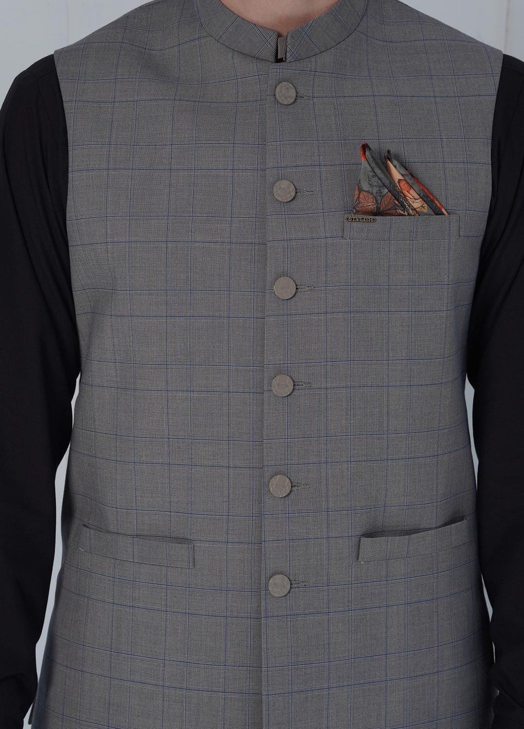 Sanaulla Exclusive Range Cotton Formal Waistcoat for Men -  W-1294 Green