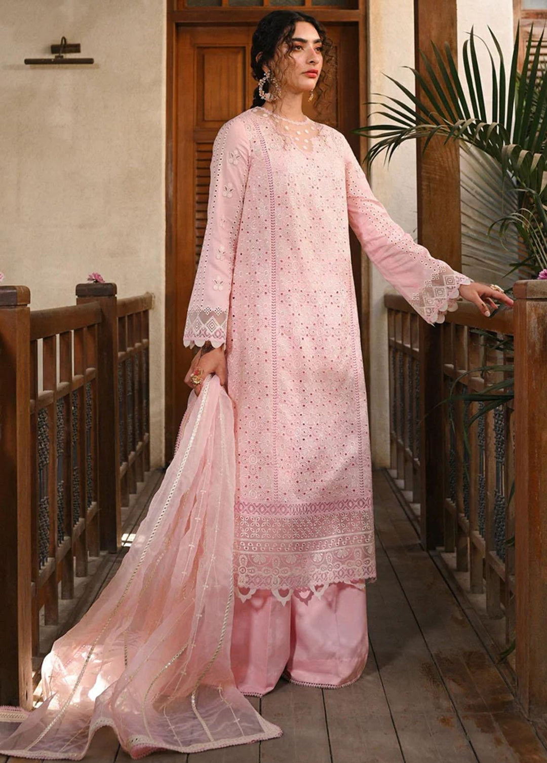 Menakumare By Aabyaan Embroidered Schiffli Suits Unstitched 3 Piece ABY23M AE-01 Zareena - Eid Collection
