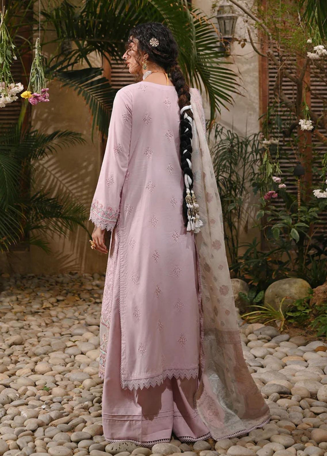 Menakumare By Aabyaan Embroidered Schiffli Suits Unstitched 3 Piece ABY23M AE-02 Kiran - Eid Collection