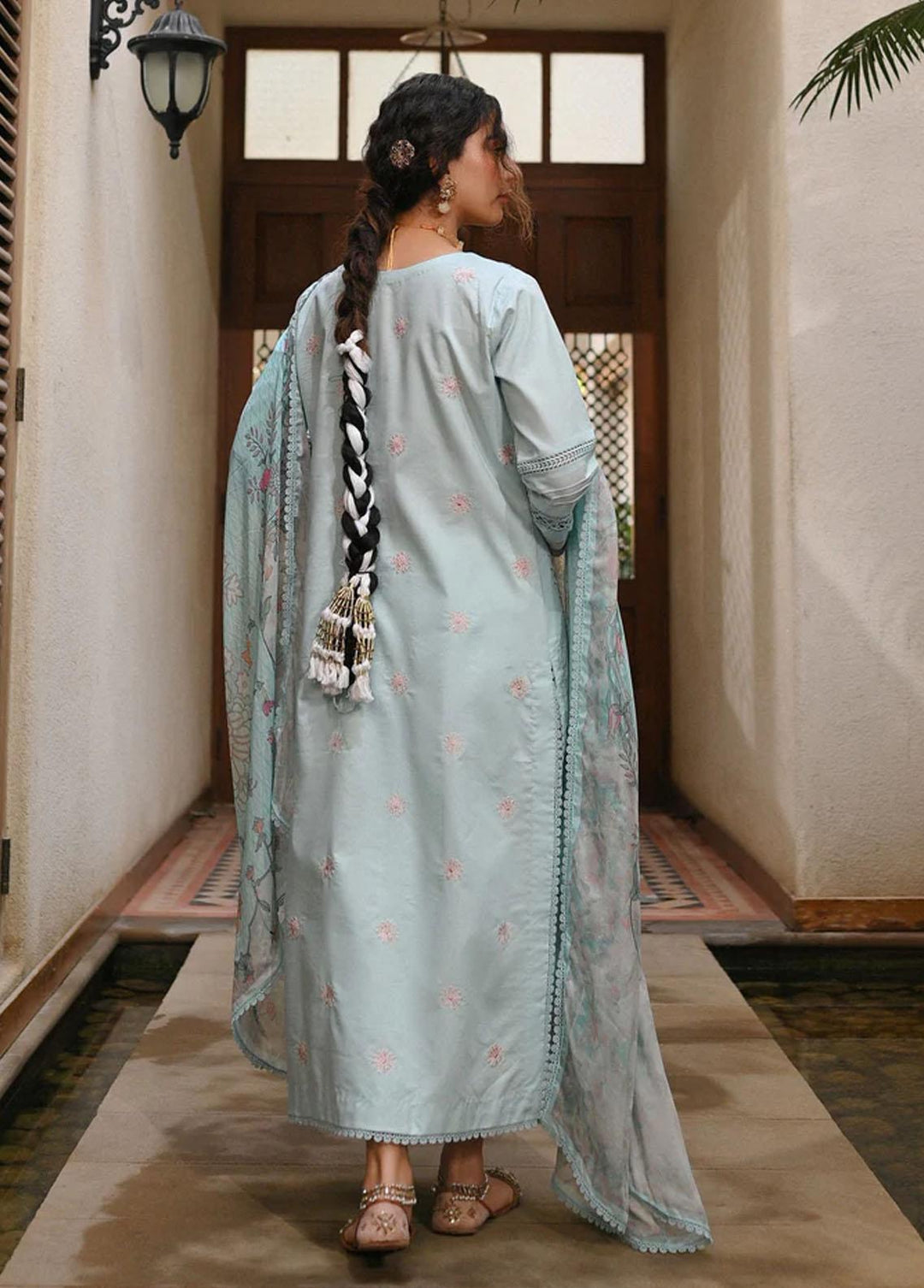 Menakumare By Aabyaan Embroidered Chikankari Suits Unstitched 3 Piece ABY23M AE-08 Geeta - Eid Collection