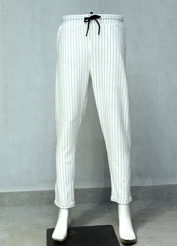 Mens Pret Plain Cotton Trouser Alexa D-18 White