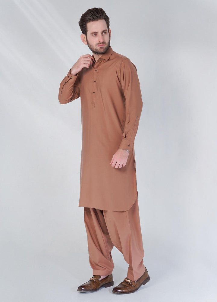 Brands & Blends Cotton Formal Shalwar Kameez for Men -  D#02 Rust