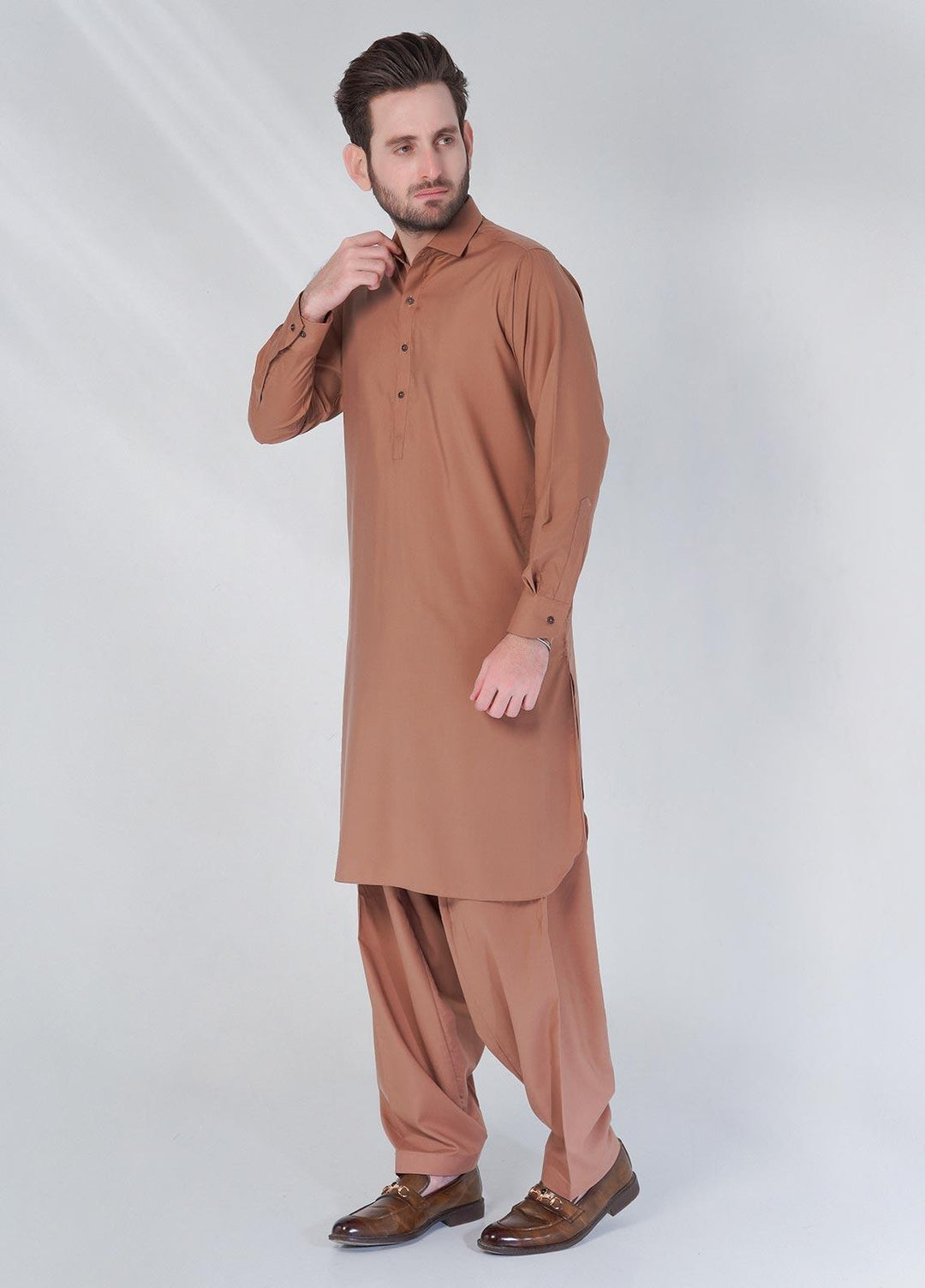 Brands & Blends Cotton Formal Shalwar Kameez for Men -  D#02 Rust