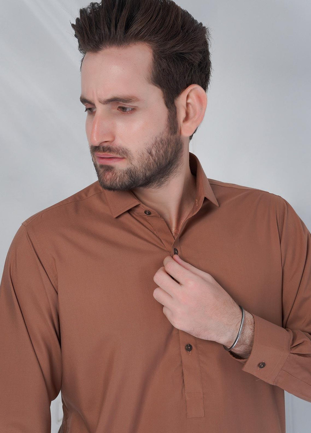 Brands & Blends Cotton Formal Shalwar Kameez for Men -  D#02 Rust