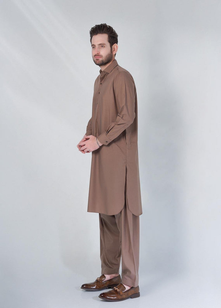 Brands & Blends Cotton Formal Shalwar Kameez for Men -  D#03 Brown