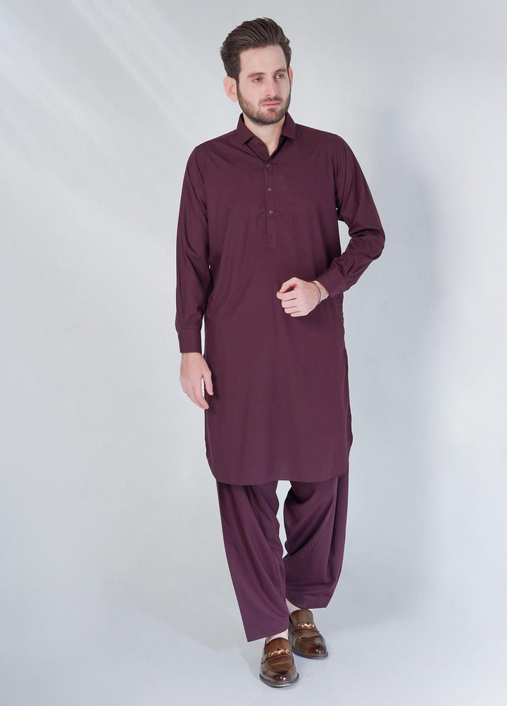 Brands & Blends Cotton Formal Shalwar Kameez for Men -  D#06 Maroon