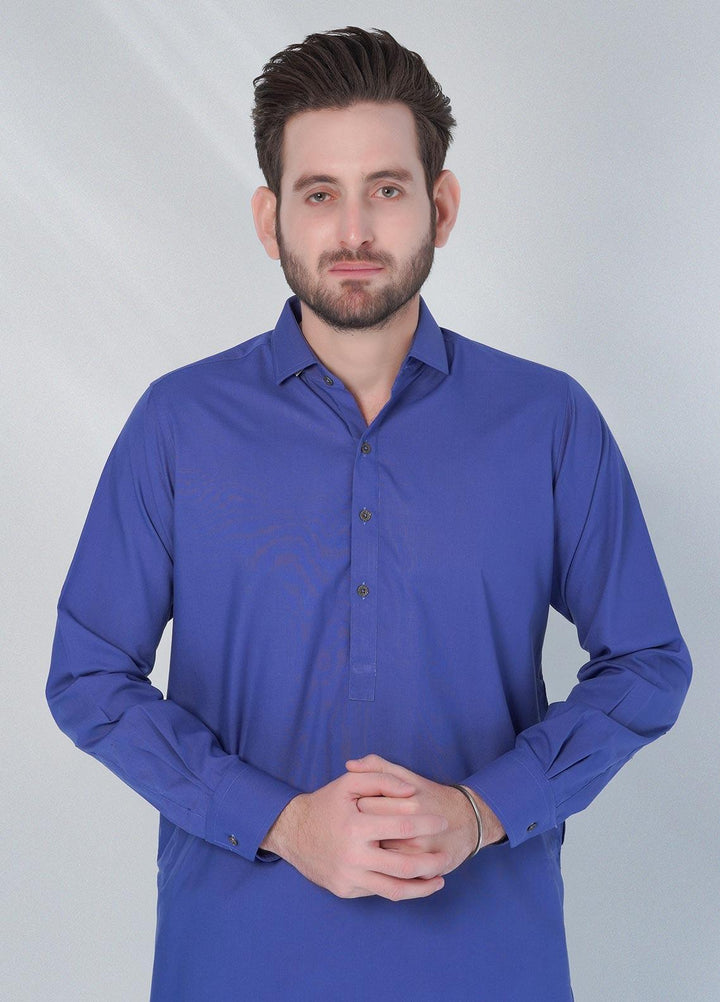 Brands & Blends Cotton Formal Shalwar Kameez for Men -  D#08 Royal Blue
